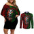 skulls-aztec-warriors-couples-matching-off-shoulder-short-dress-and-long-sleeve-button-shirts