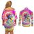 we-are-all-human-lgbt-couples-matching-off-shoulder-short-dress-and-long-sleeve-button-shirt-skull-tie-dye