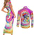 we-are-all-human-lgbt-couples-matching-short-sleeve-bodycon-dress-and-long-sleeve-button-shirt-skull-tie-dye