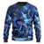 Dragon Blue Skull Fire Lightning Art Style Ugly Christmas Sweaters