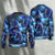 Dragon Blue Skull Fire Lightning Art Style Ugly Christmas Sweaters