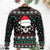 Christmas Skull Wearing Santa Claus Hat And Sweat Candy Ugly Sweaters