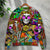 Hippie Skull Colorful Cool Style Ugly Christmas Sweaters