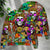 Hippie Skull Colorful Cool Style Ugly Christmas Sweaters