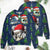 Christmas Skull With Santa Hat Merry Snow Ugly Sweaters