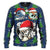 Christmas Skull With Santa Hat Merry Snow Ugly Sweaters