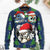 Christmas Skull With Santa Hat Merry Snow Ugly Sweaters