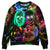 Skull Glowing Neon Light Ugly Christmas Sweaters