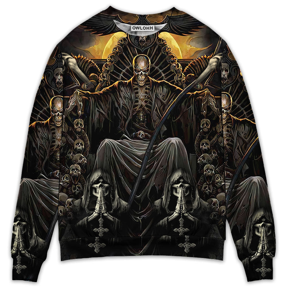 Skull Grim Reaper Dark Ugly Christmas Sweaters