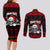 custom-christmas-couples-matching-long-sleeve-bodycon-dress-and-long-sleeve-button-shirt-gothic-skull-creepmas