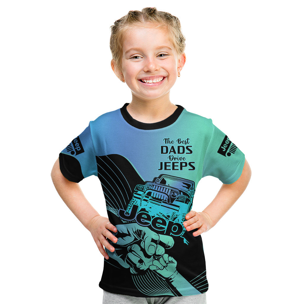 turquoise-jeep-dad-kid-t-shirt-happy-fathers-day-best-dads-drive-jeeps