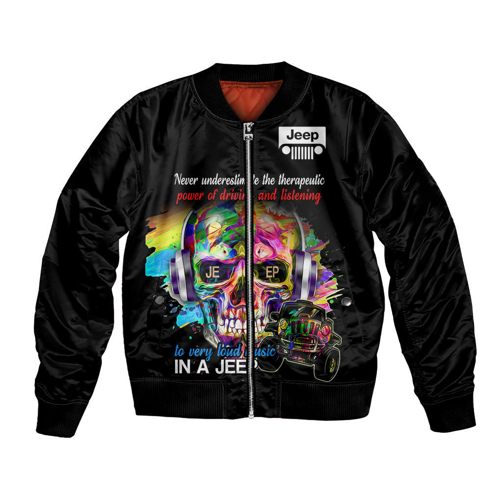 jeep-skull-color-splash-music-bomber-jacket-black-vibes