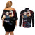 Tengen Uzui Anime Japan Style Couples Matching Off Shoulder Short Dress and Long Sleeve Button Shirt