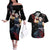 Tengen Uzui Anime Japan Style Couples Matching Off The Shoulder Long Sleeve Dress and Hawaiian Shirt