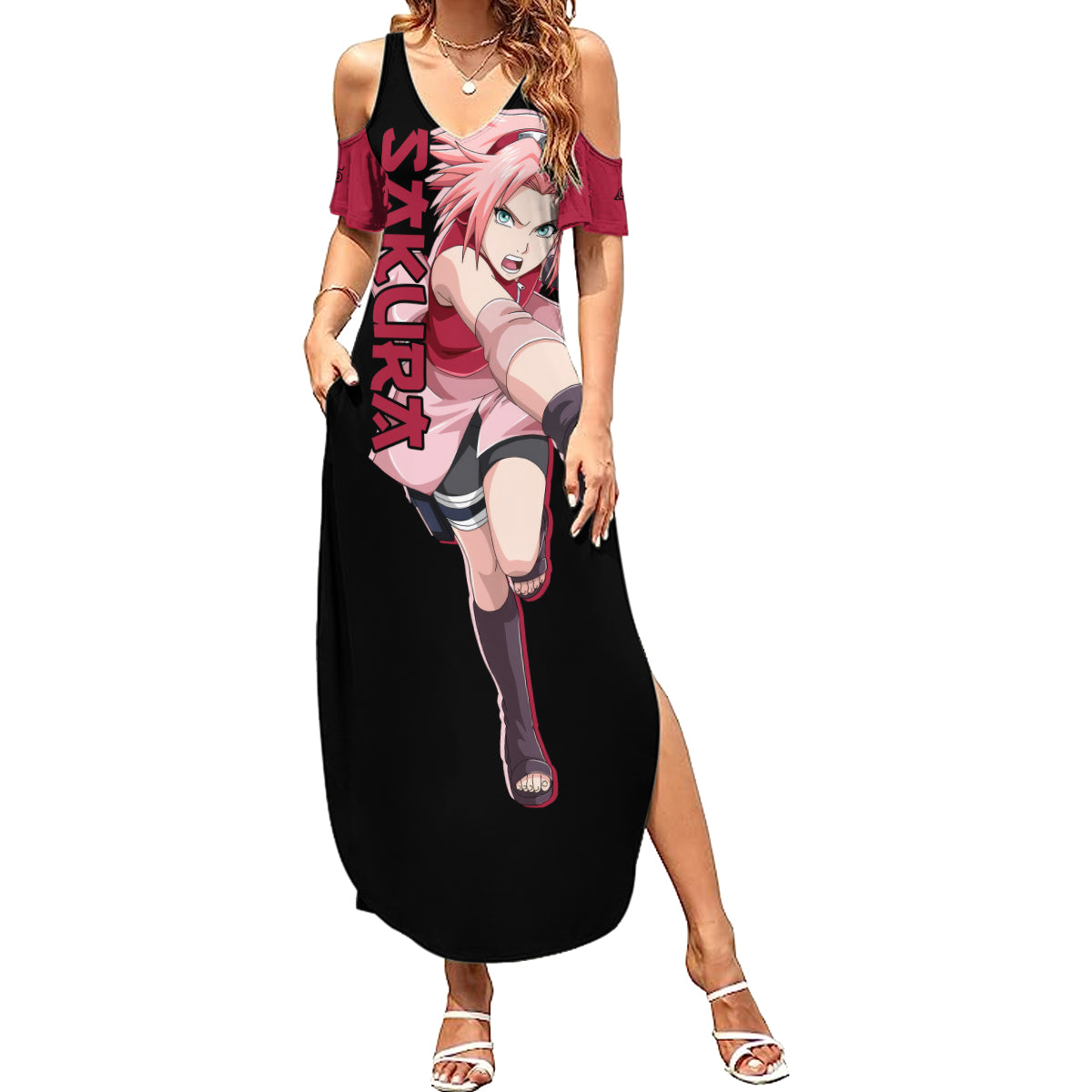 Sakura Haruno - Naruto Anime Summer Maxi Dress