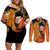 Gohan - Dragon Ball Couples Matching Off Shoulder Short Dress and Long Sleeve Button Shirt