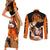 Gohan - Dragon Ball Couples Matching Short Sleeve Bodycon Dress and Long Sleeve Button Shirt