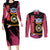 King Kai - Dragon Ball Couples Matching Long Sleeve Bodycon Dress and Long Sleeve Button Shirt