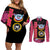 King Kai - Dragon Ball Couples Matching Off Shoulder Short Dress and Long Sleeve Button Shirt