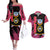 King Kai - Dragon Ball Couples Matching Off The Shoulder Long Sleeve Dress and Hawaiian Shirt