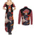 Pain Akatsuki - Naruto Anime Couples Matching Summer Maxi Dress and Long Sleeve Button Shirt