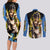 Gogeta - Dargon Ball Couples Matching Long Sleeve Bodycon Dress and Long Sleeve Button Shirt