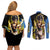 Gogeta - Dargon Ball Couples Matching Off Shoulder Short Dress and Long Sleeve Button Shirt