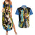 Gogeta - Dargon Ball Couples Matching Summer Maxi Dress and Hawaiian Shirt