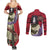 Orochimaru Anime Style Manga Couples Matching Summer Maxi Dress and Long Sleeve Button Shirt