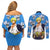 Vinsmoke Sanji Anime Movie Red Couples Matching Off Shoulder Short Dress and Long Sleeve Button Shirt