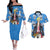 Vinsmoke Sanji Anime Movie Red Couples Matching Off The Shoulder Long Sleeve Dress and Hawaiian Shirt