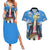 Vinsmoke Sanji Anime Movie Red Couples Matching Summer Maxi Dress and Hawaiian Shirt