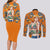 Nami - Anime Movie Red Couples Matching Long Sleeve Bodycon Dress and Long Sleeve Button Shirt