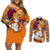 Nami - Anime Movie Red Couples Matching Off Shoulder Short Dress and Long Sleeve Button Shirt