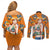 Nami - Anime Movie Red Couples Matching Off Shoulder Short Dress and Long Sleeve Button Shirt