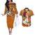 Nami - Anime Movie Red Couples Matching Off The Shoulder Long Sleeve Dress and Hawaiian Shirt