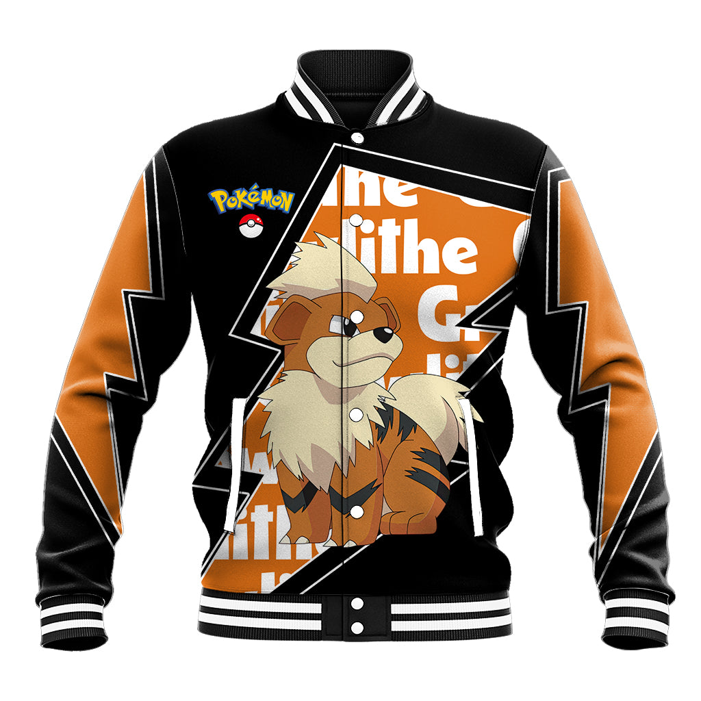 Growlithe Anime Lighting Style Baseball Jacket