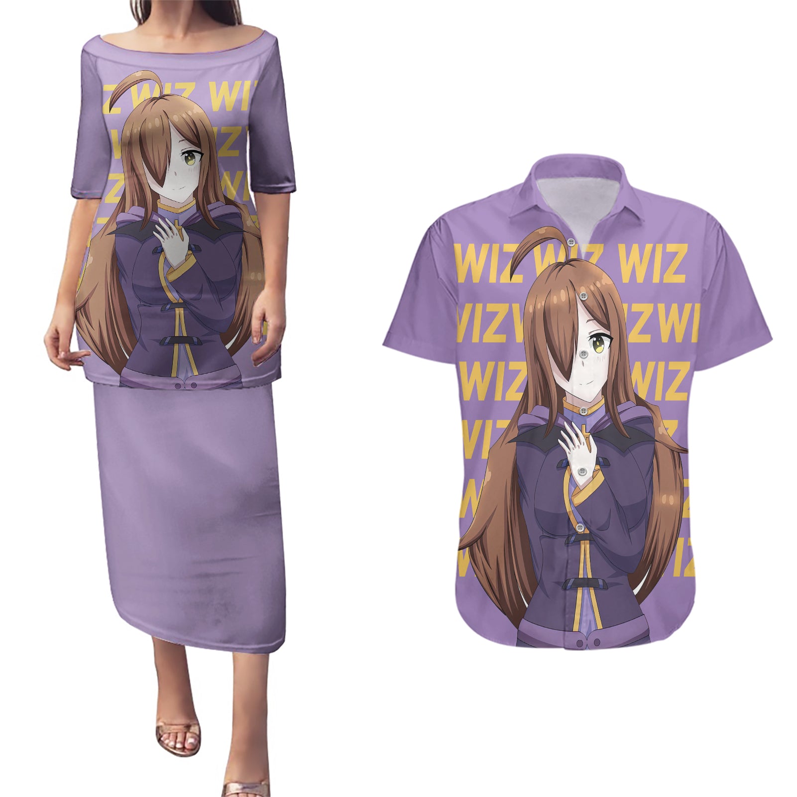 Wiz - Anime KonoSuba For Fans Couples Matching Puletasi and Hawaiian Shirt TS04