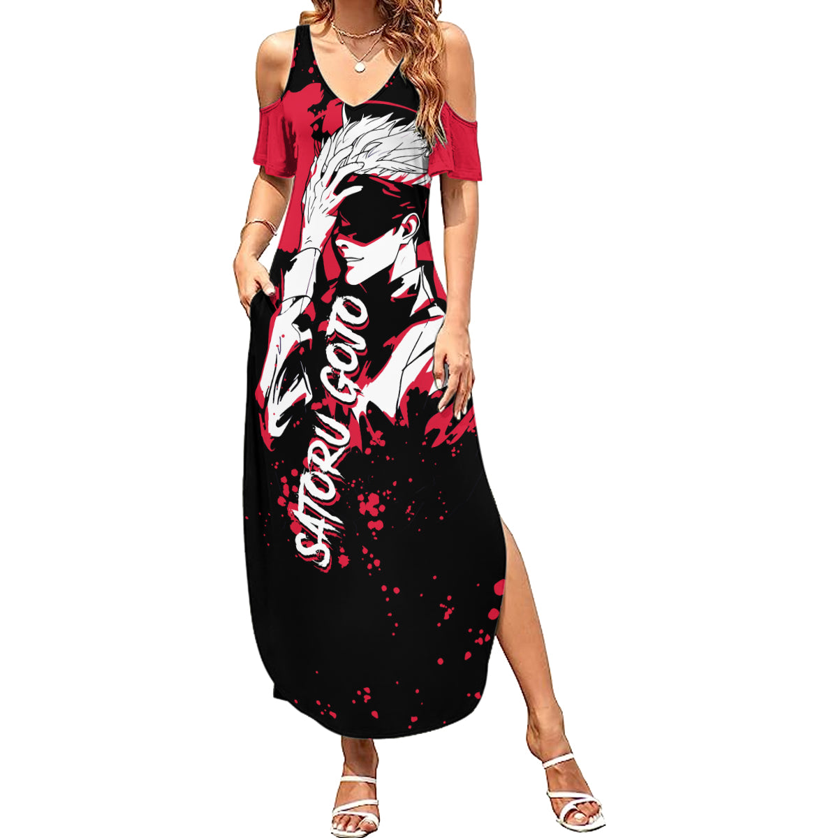 Satoru Gojo Summer Maxi Dress Jujutsu Kaisen Anime