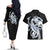 Blue-Eyes White Dragon Couples Matching Off The Shoulder Long Sleeve Dress and Hawaiian Shirt TS04