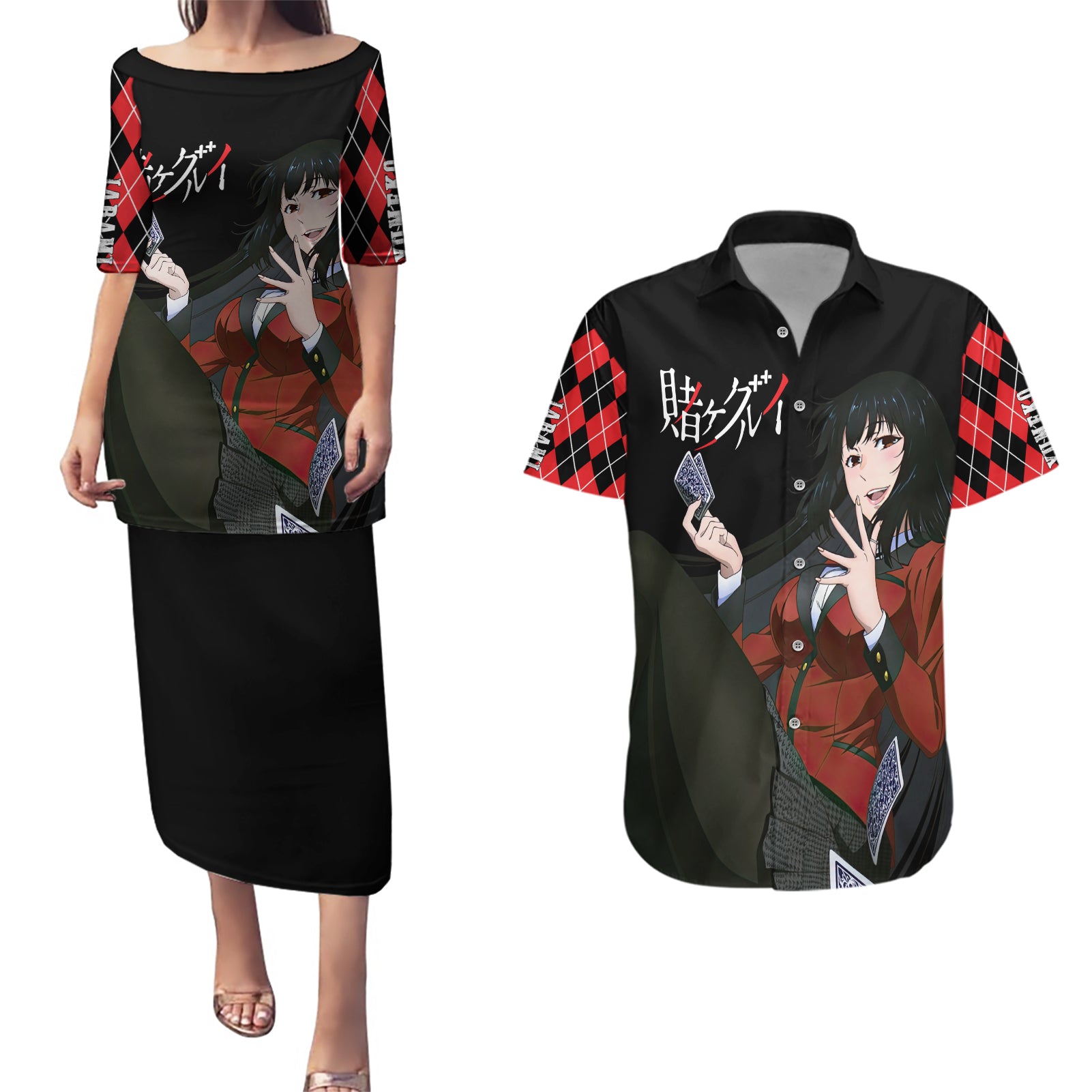 Jabami Yumeko Couples Matching Puletasi and Hawaiian Shirt