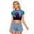 Luna Cat - Sailor Moon Raglan Cropped T Shirt