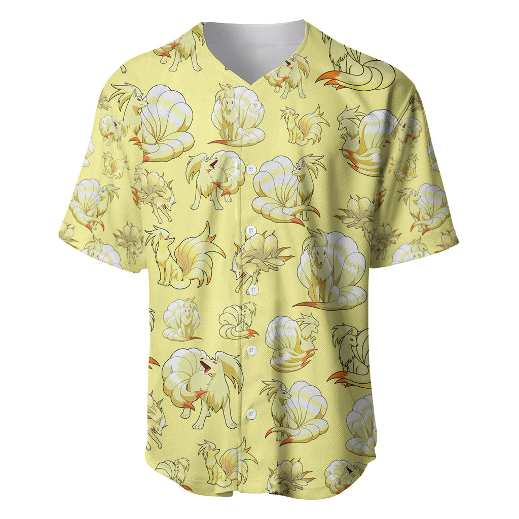 Ninetales Baseball Jersey Pattern Style