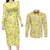 Ninetales Couples Matching Long Sleeve Bodycon Dress and Long Sleeve Button Shirt Pattern Style