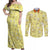 Ninetales Couples Matching Off Shoulder Maxi Dress and Long Sleeve Button Shirt Pattern Style