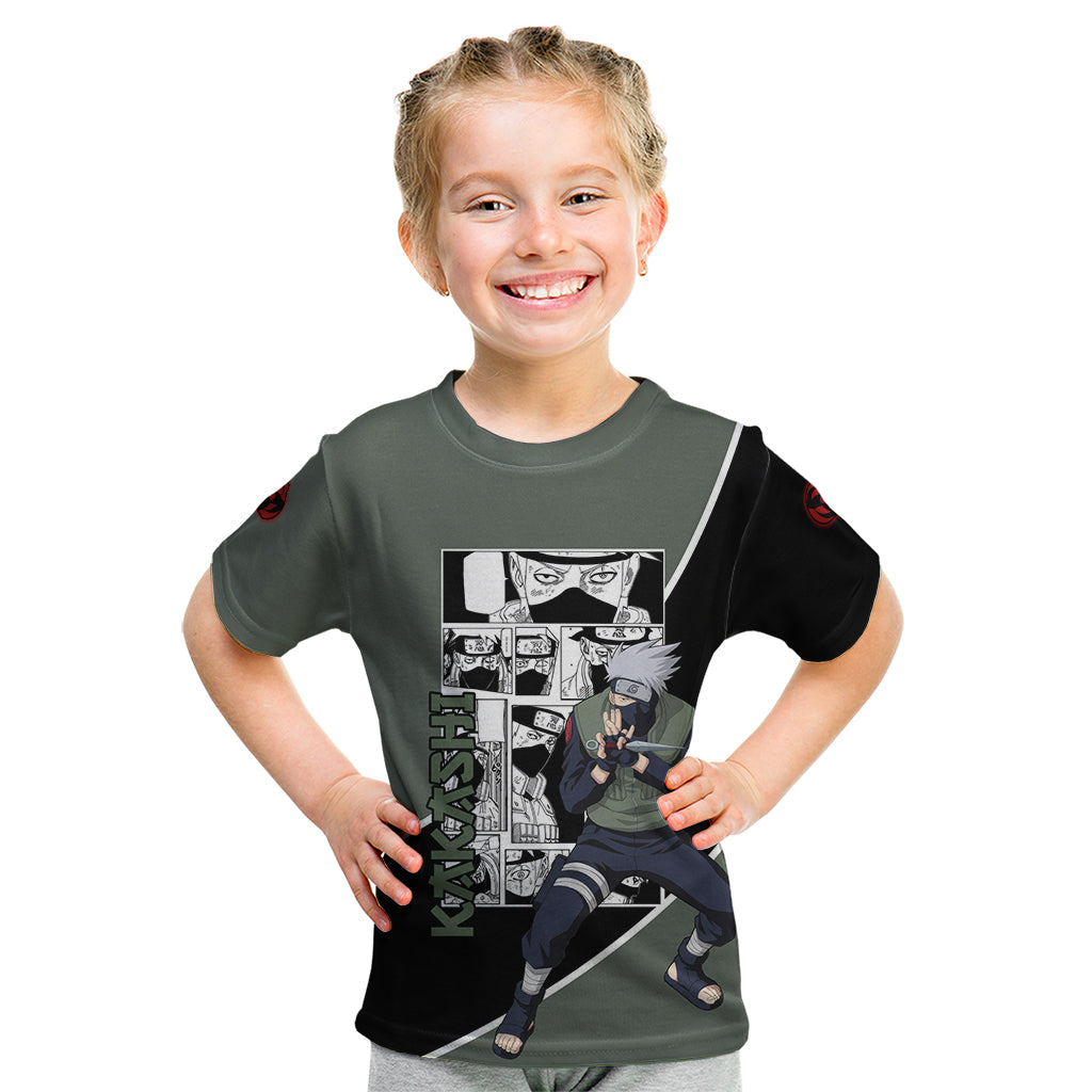 Kakashi - Naruto Kid T Shirt Anime Mix Manga Style