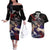 Kokushibo - Demon Slayer Couples Matching Off The Shoulder Long Sleeve Dress and Hawaiian Shirt Anime Japan Style