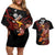 Yoriichi Tsugikuni - Demon Slayer Couples Matching Off Shoulder Short Dress and Hawaiian Shirt Anime Text Pattern Style