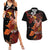 Yoriichi Tsugikuni - Demon Slayer Couples Matching Summer Maxi Dress and Hawaiian Shirt Anime Text Pattern Style