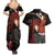 Yoriichi Tsugikuni - Demon Slayer Couples Matching Summer Maxi Dress and Hawaiian Shirt Anime Text Pattern Style